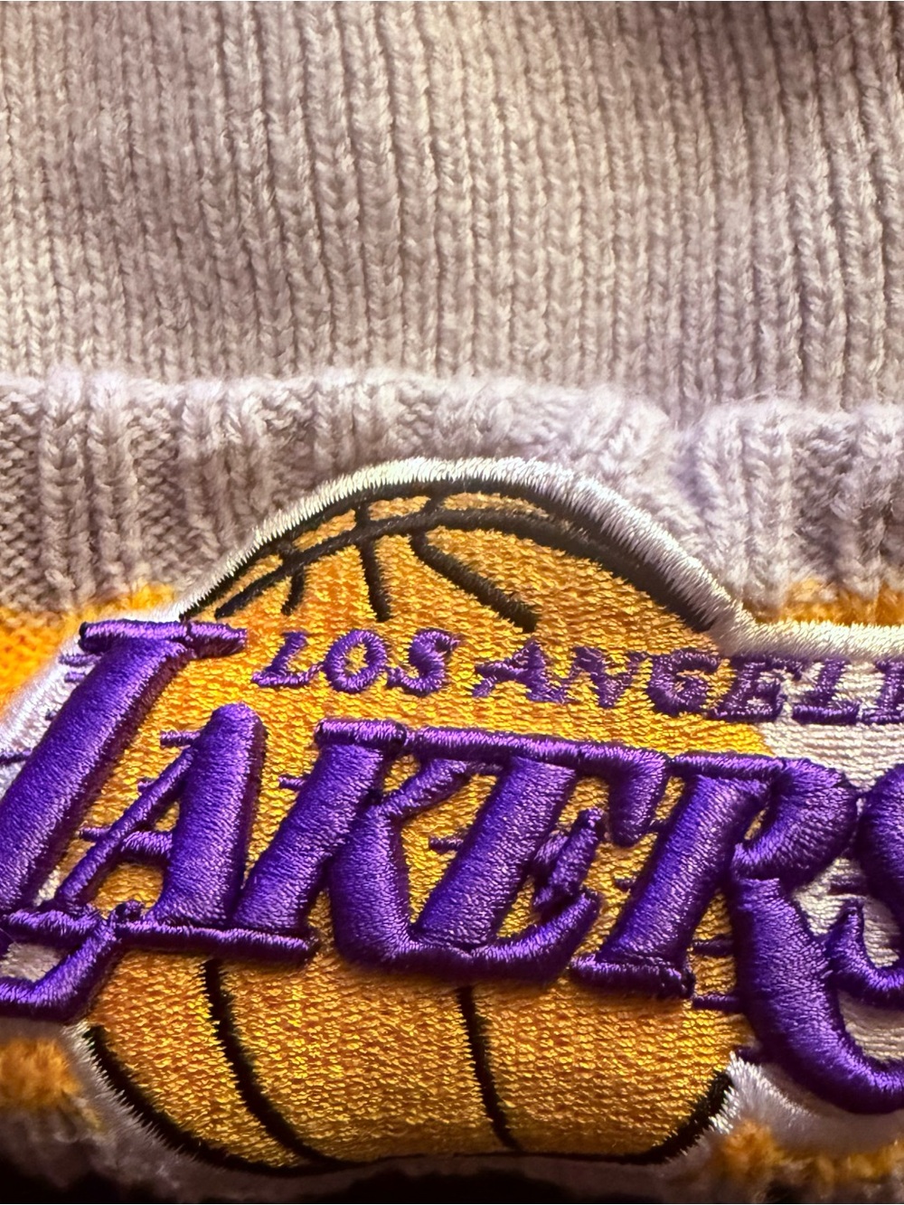 NBA Purple and Gold HWC Embroidered Beanie Patch
